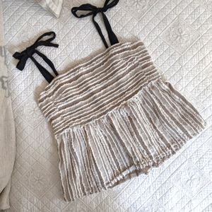 Maeve Anthropologie Solei frayed tank